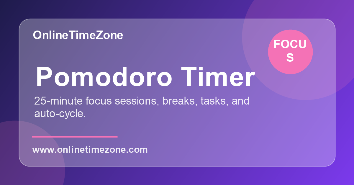 OnlineTimeZone Pomodoro Timer screenshot 1